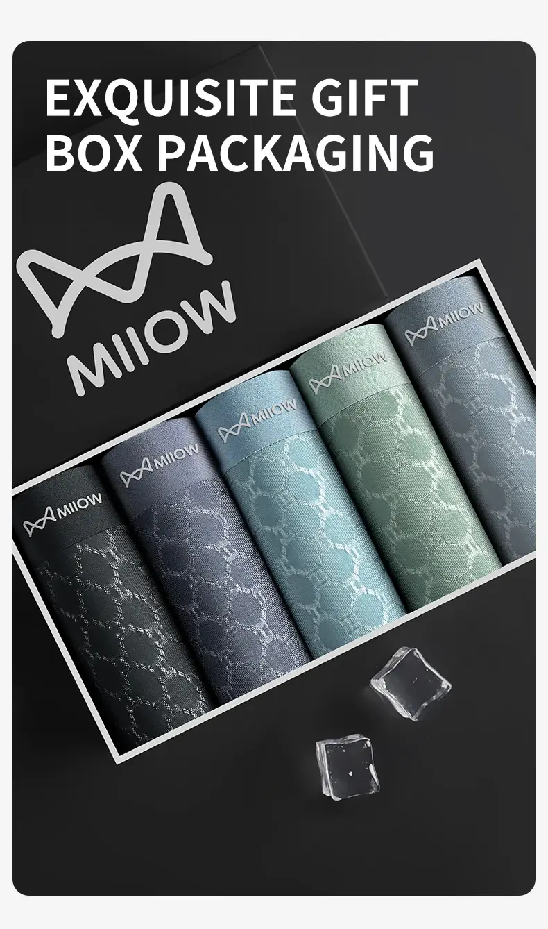 MiiOW 3Pcs Seluar Dalam Sutera Ais Lancar Lelaki Boxer Musim Panas Mesh Bernafas Seluar Dalam Lelaki Antibakteria Seluar Dalam Lelaki Seluar Boxers — image 11