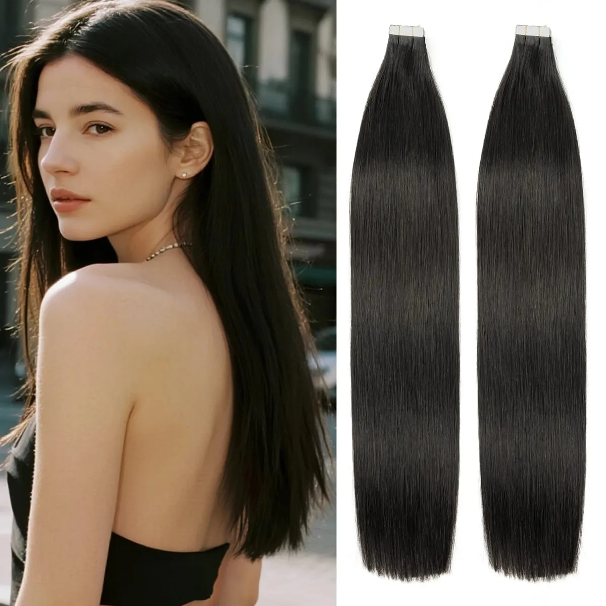 #30 Medium Auburn 40pc 100g Seamless Remy Tape in Human Hair Extensions Natural Straight PU Skin Weft Real Virgin Human Hair