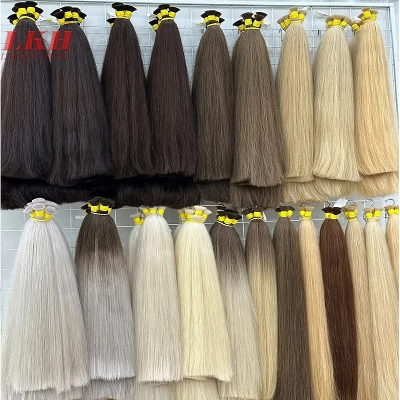 Virgin Real100% Human Hair Bulk Extension Black 613 Blonde Hair Bulk 12a Weaving For Braiding Unprocessed No Weft Straight Hair