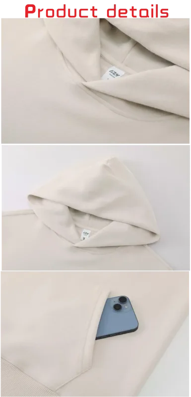 Fashionable Loose Cotton Hooded Sweatshirt for Men and Women, Customized Printed Logo, Embroidered Logo, Spring and Autumn Cloth — image 15