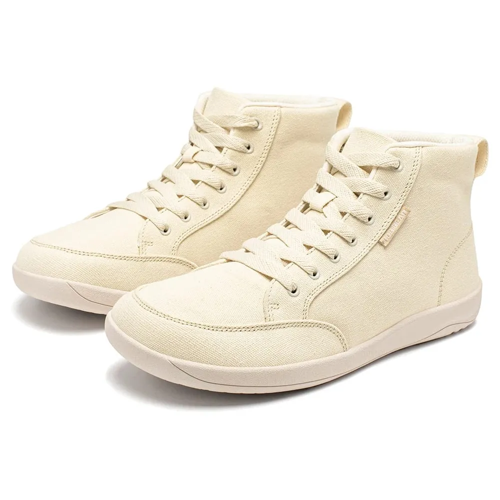 Mid-Top Barefoot Shoes Unisex Wide Toe Box Canvas Sneakes Zero Drop Lace Up Outdoor Walking Shoes — image 4