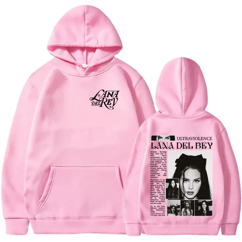 Singer Lana Del Rey Hoodies Men's Women Clothing Hooded Sweatshirts Fashion Hip Hop Long Sleeves Oversized Pullovers Streetwear — image 6