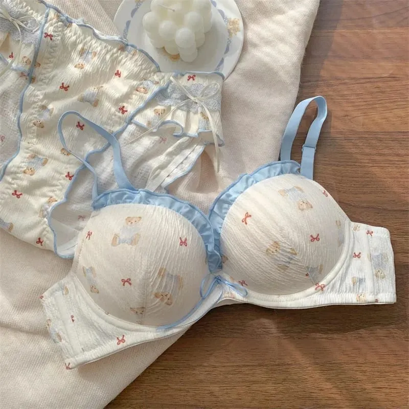 Japanese Style Push Up Bra & Panty Set for Women - Cute Lingerie to Enhance Small Bust — image 8