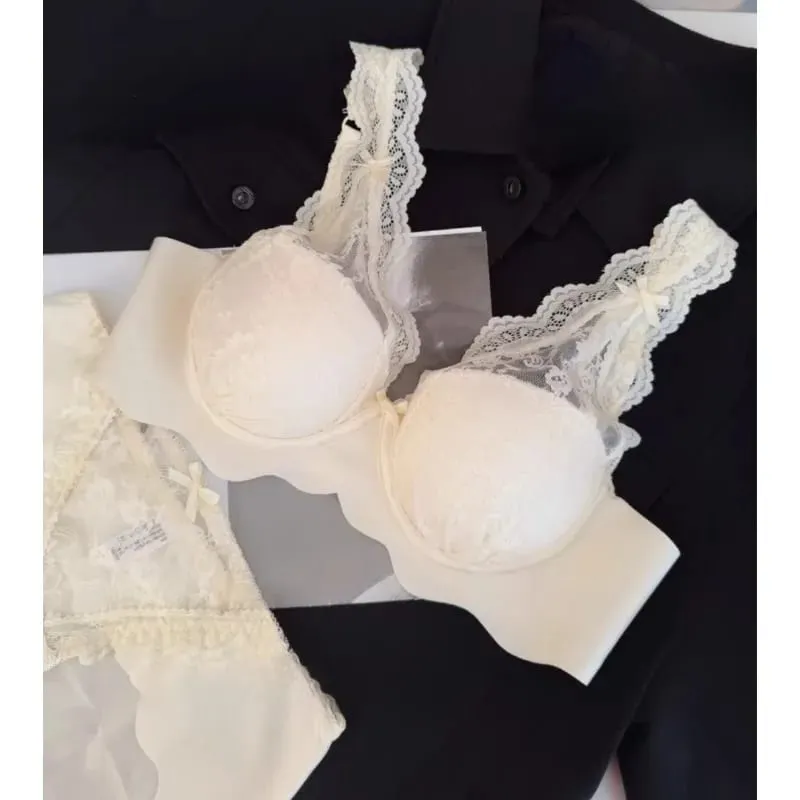 Women's Wireless Push Up Bra Set Small Chest Sexy Lingerie Comfortable Bralette Panty Set Ideal for Layering & Everyday Wear — image 1
