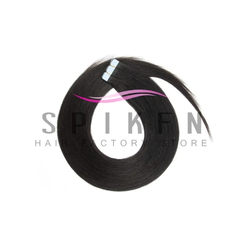 12"-20" Mini Tape Hair Extensions Machine Remy Skin Weft Adhesive Tape In Human Hair Natural Black Brown Blonde Straight 10pcs — image 8