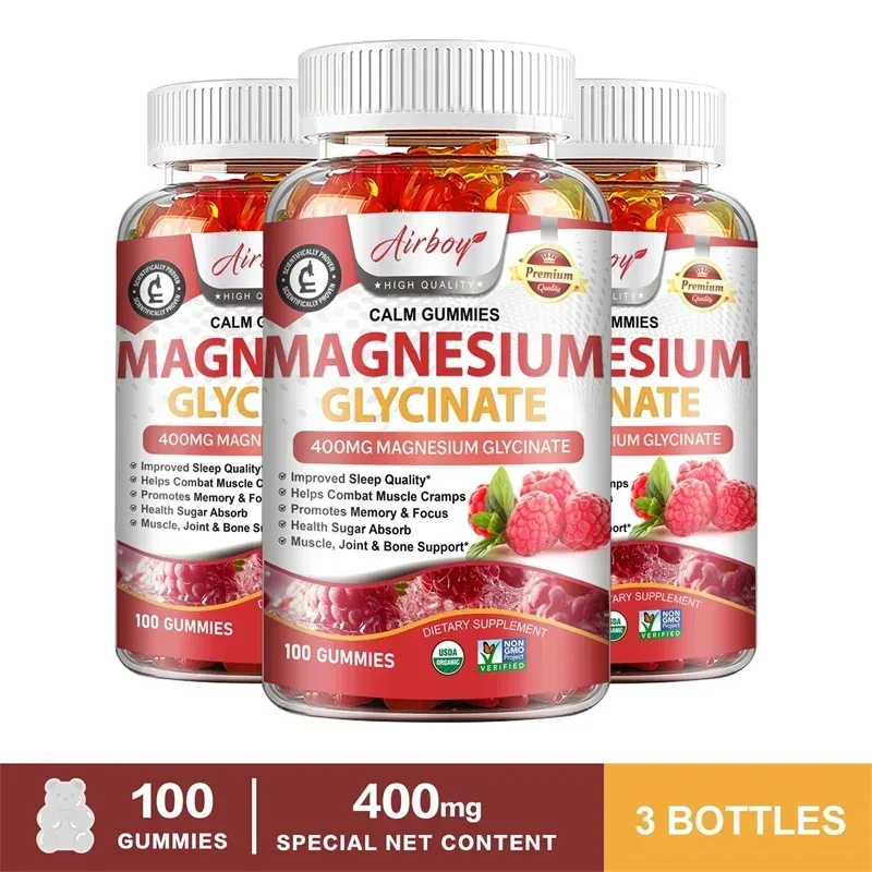 Magnesium Glycinate Gummies - Ang Kalusugan ng Utak ay Nagpapalakas ng Mga Kalamnan at Buto Nagpapabuti ng Pagtulog Relax Nerves — image 9