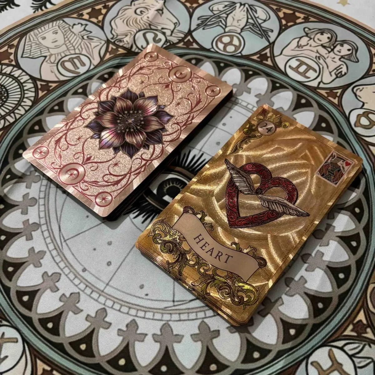 12*7cm Old Style Lenormand Oracle Cards 38 Pcs Gold Foil Waterproof PET Cards for Divination & Fortune Telling With Paper Manual — image 6