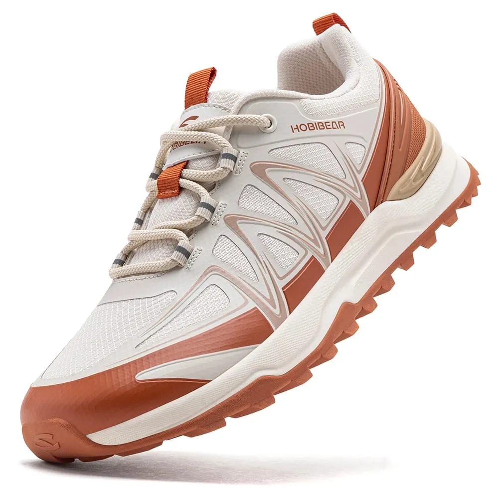 Unisex Wide Width Hiking Sneakers Outdoor Trail Running Shoes Artificial Leather Non Slip Lace-Up Walking Sneaker