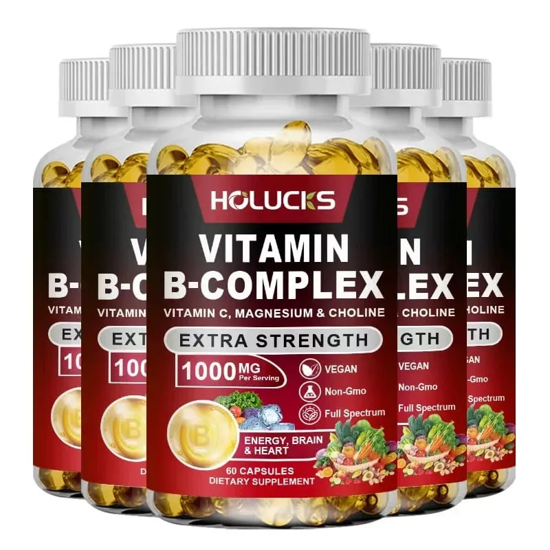 High Absorption B-Complex Capsules with Biotin & Folate Support Mood Balance Immune Skin & Nails Health for Daily Life