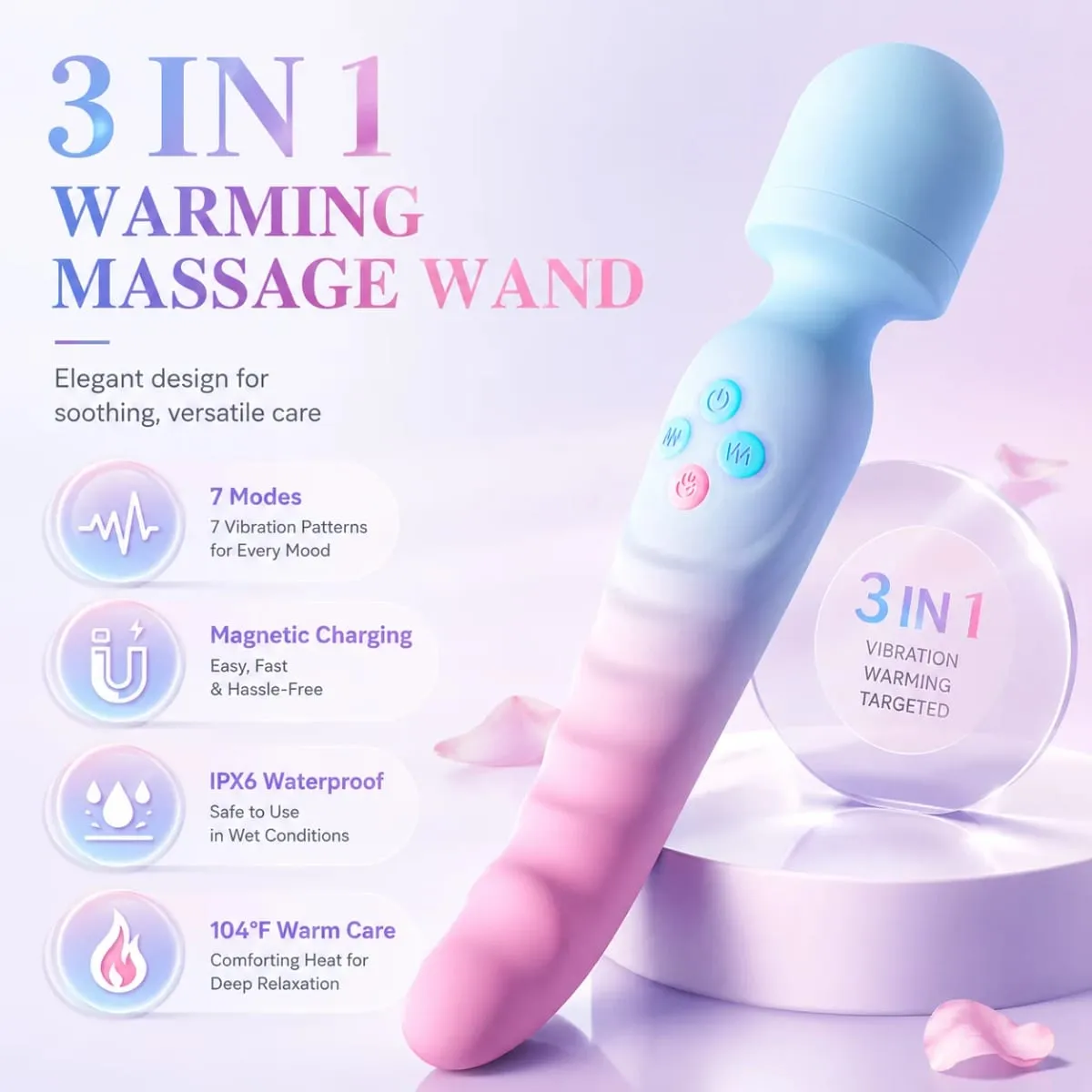 3 IN 1 Dildos G Spot Vibrator For Woman AV Machine Magic love Wand Clitoris Stimulator Female Vagina Massager Adults Sex Toys
