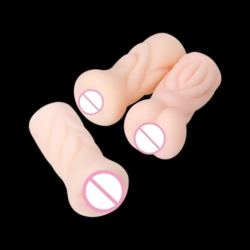 Soft TPE Aircraft Cup Male Stroker with Oral Vaginal Anal Textures Realistic Pocket Pussy Training Sex Toy for Men
