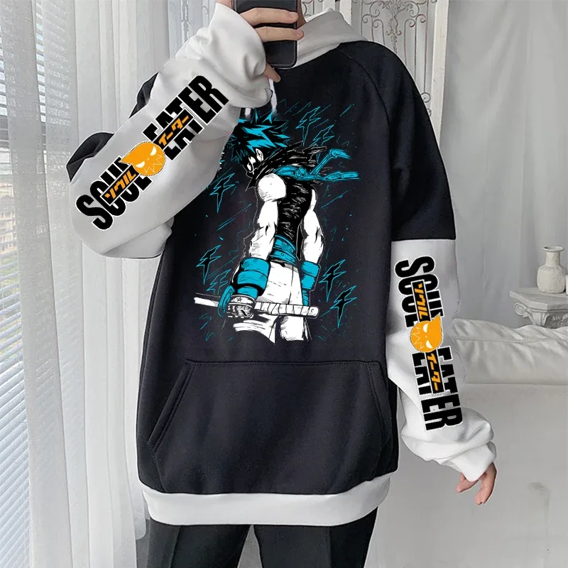 Anime Soul Eater Black Star Graphic Print Men Women Funny Clothes Fashion Oversized Hoodies Winter Casual Long Sleeve Streetwear — image 9