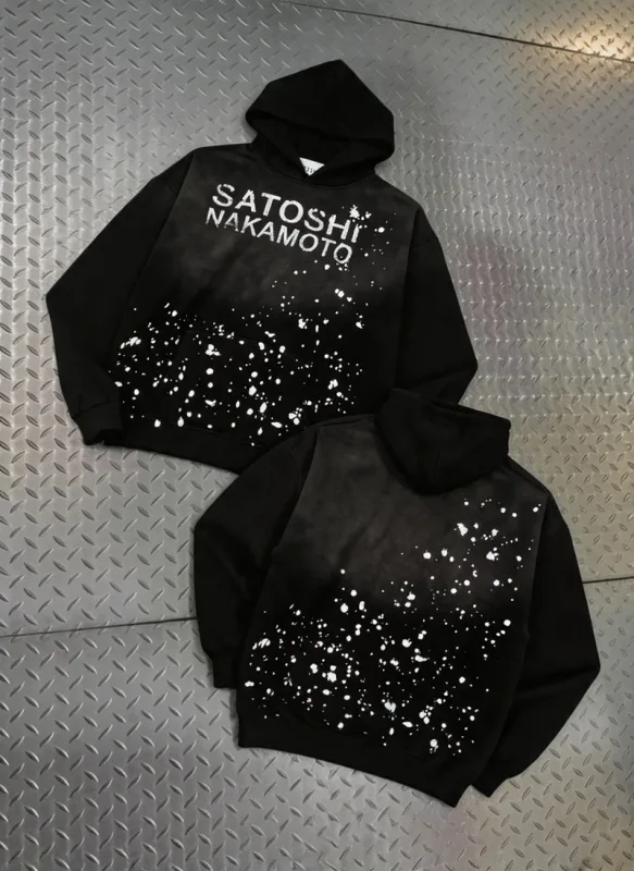 Street Casual SATOSHI Hoodies Pullover Embossed Pattern Embroidery Turtle Shell Design Washed Hooded Men Women Loose Sweatshirts — image 17