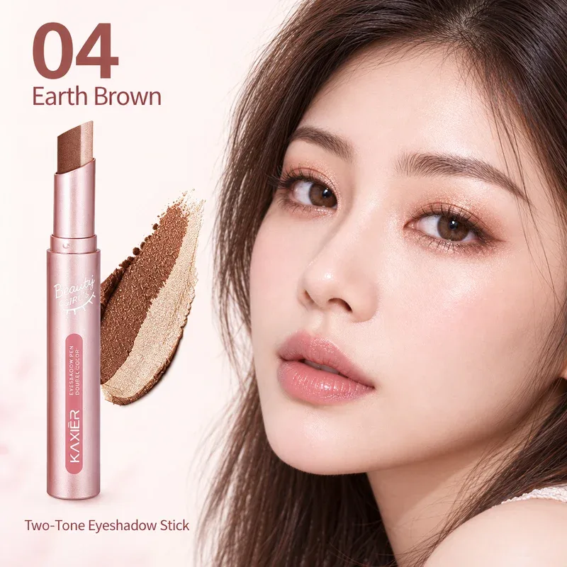 Two Tone Eyeshadow Stick Creamy Shimmer Eye Shadow Blendable Gradient Eye Makeup 6 Shades for Everyday and Party Looks — image 11