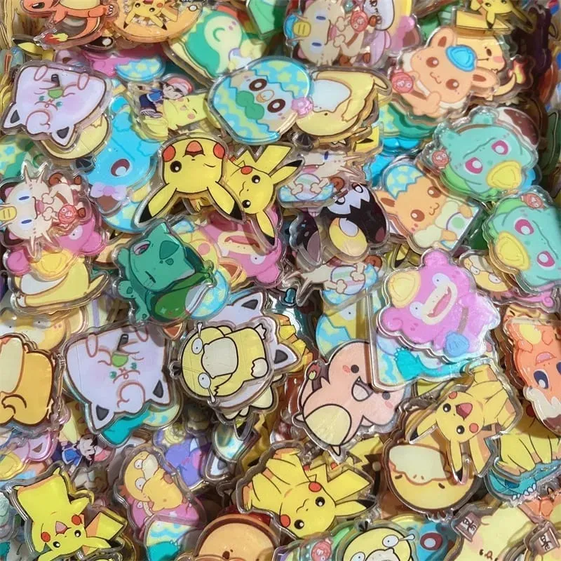 البوكيمون الاكريليك DIY بها بنفسك التصحيح Kawaii قلادة على شكل خاص قطع أنيمي الكرتون على الوجهين الطباعة المفاتيح دبوس المواد — image 4