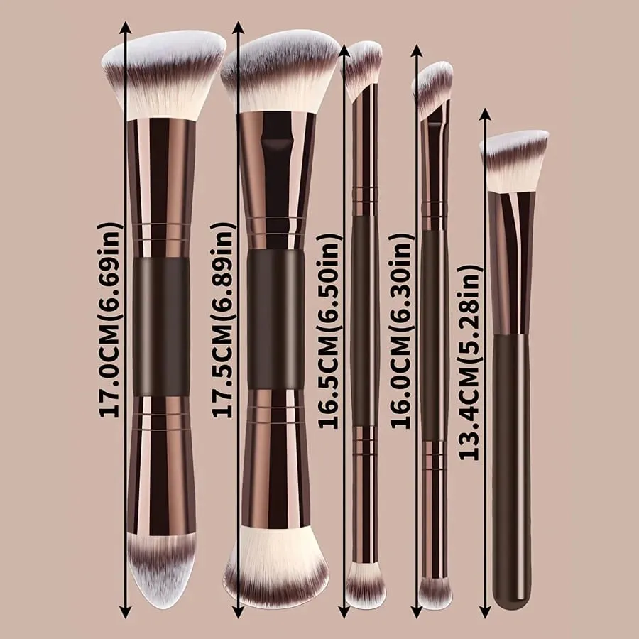 5-teiliges, weiches Jumbo-Make-up-Pinsel-Set, synthetische Borsten, nicht reizend, Gesichtspuder, Rouge-Lidschattenpinsel, komplettes Starter-Set — image 2