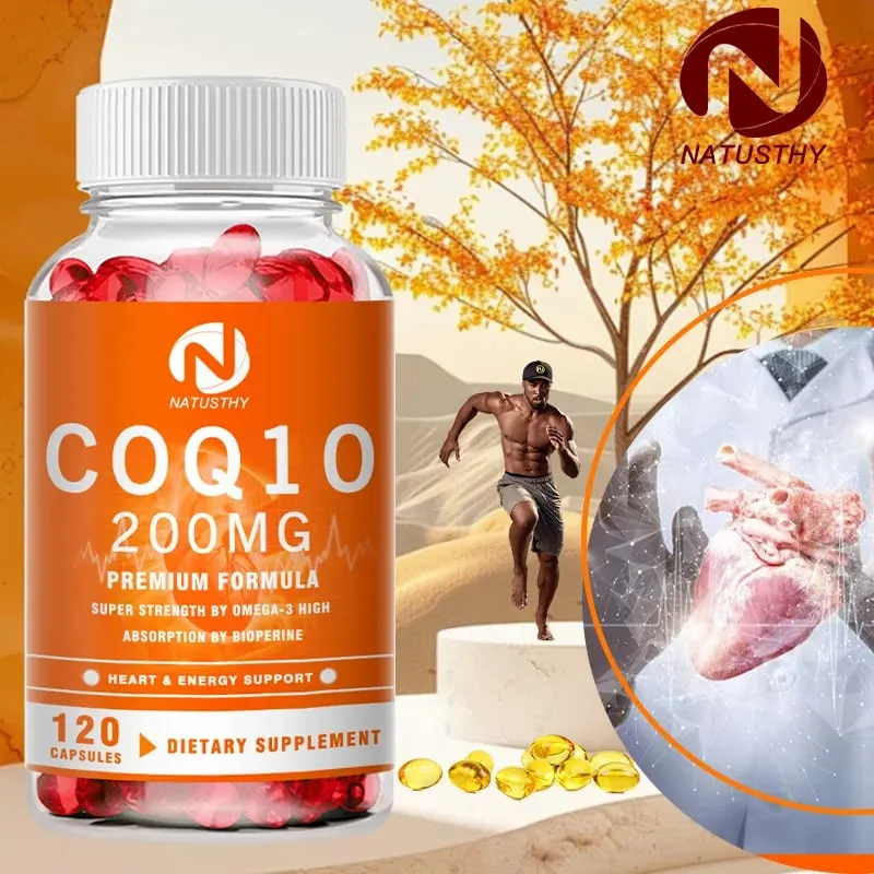 COQ10 Coenzyme Q10 200mg for Energy Antioxidant Cardiovascular Brain Health Natural Non-GMO — image 2
