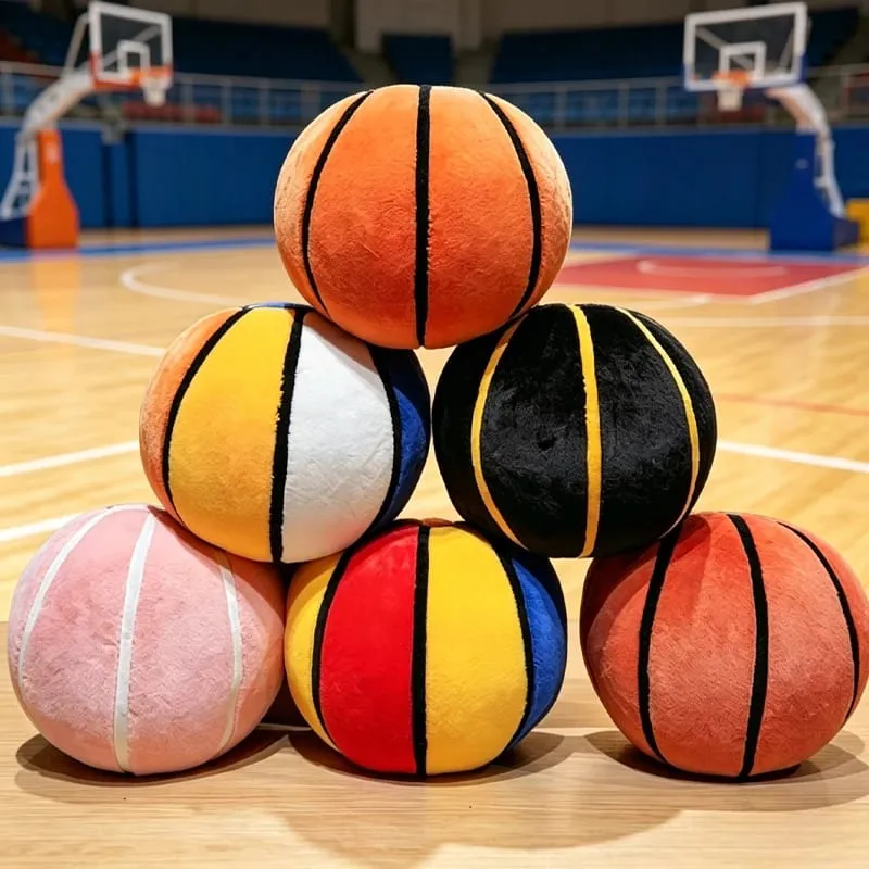 Basketball Plushie Simulation Basketball Throw Pillow Fill Plump Bedroom Decorations Skin-friendly Holiday Gift For Boy And Girl — image 6