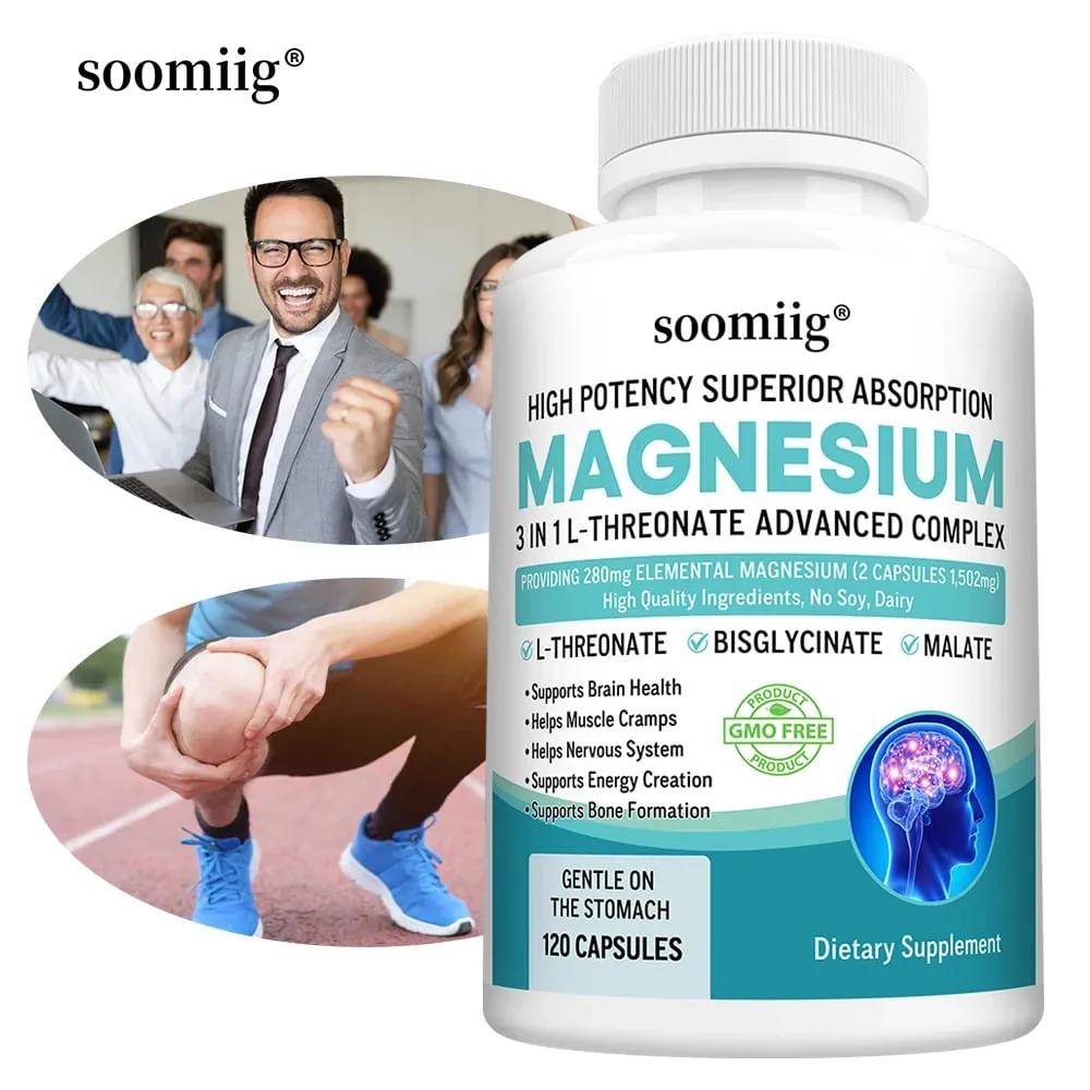 3 σε 1 - L-Threonate Magnesium Glycinate Malate Υγεία του εγκεφάλου Υποστήριξη ύπνου Ενισχυμένη ανοσία Ενεργειακός μεταβολισμός — image 1