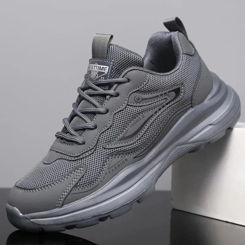 Men's Summer Sports Shoes Versatile Mesh Breathable Comfortable Walking Shoes for Man Outdoor Soft Sole Casual Running Sneakers — image 3