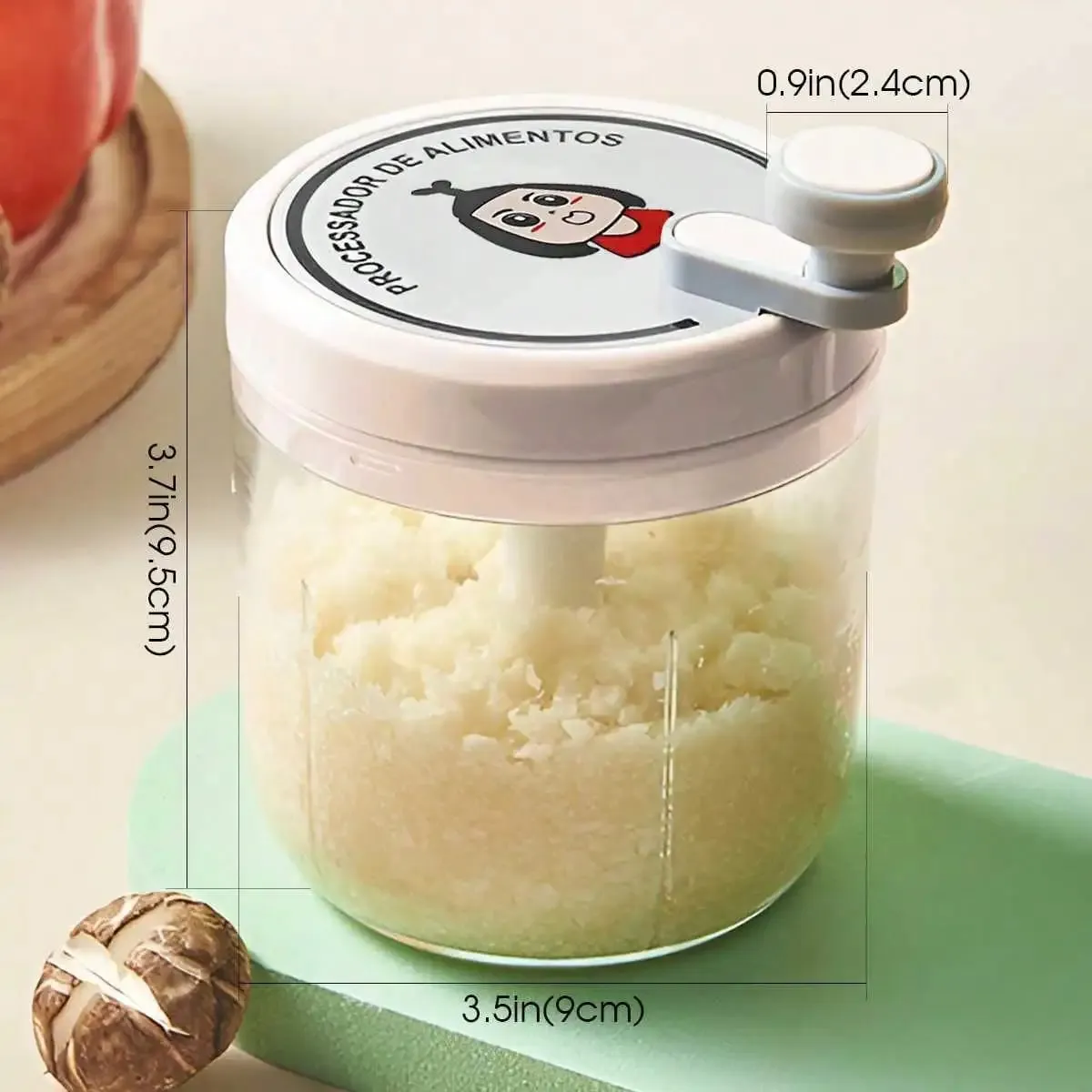 Garlic Crusher Highly Efficient Masher Chopper for Home Multifunctional Manual Grinder with Safe Blades — image 2