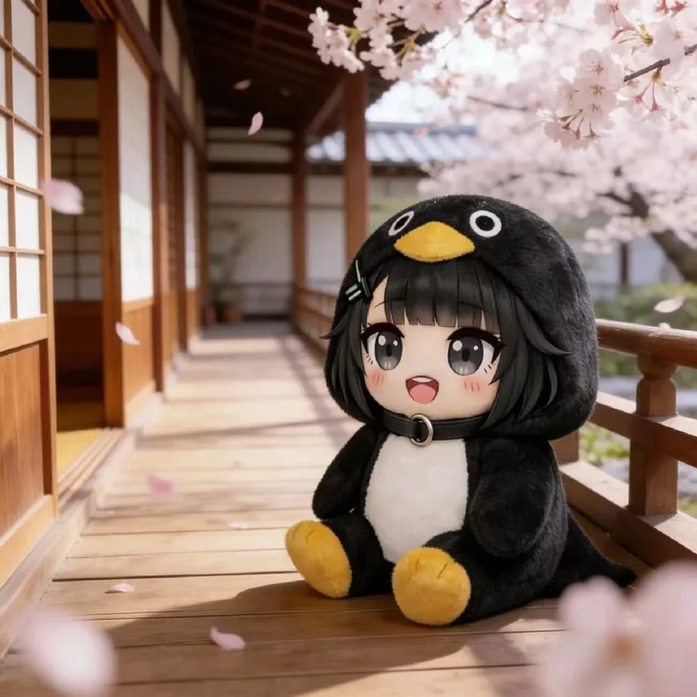 Gugugaga Little Penguin Plush Toy Cute Plush Stuffed Animal Doll Durable Stitching For Long Use For Car Sofa Office Decor
