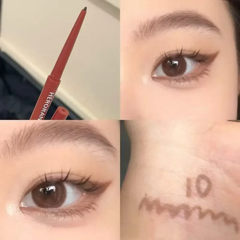 Herorange Glitter Eyeliner Pencil Ultra Fine Tip Smooth Color Enlarge Eyes Daily Light Makeup — image 9