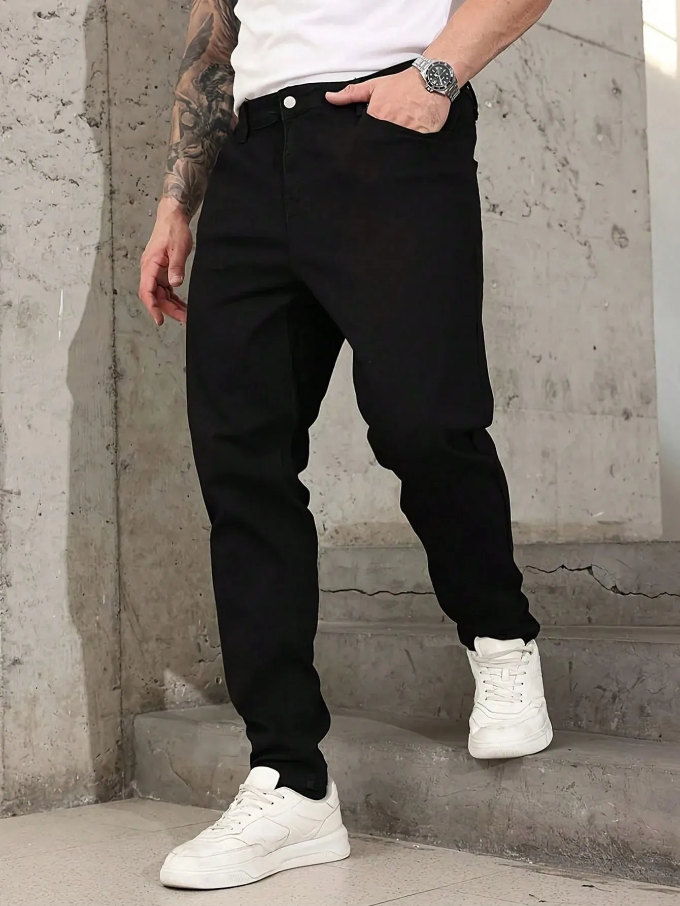 Black Slim Jeans Pant Man Original Drip Y2k Unisex Everyday Denim Pants No accessories or belts included