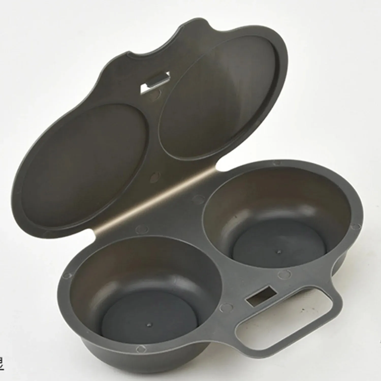 Pentola a vapore per microonde a doppia cavità Cuociuova Friggitrice in plastica per alimenti Stampo per cottura a vapore per uova Accessori da cucina Utensili da cucina