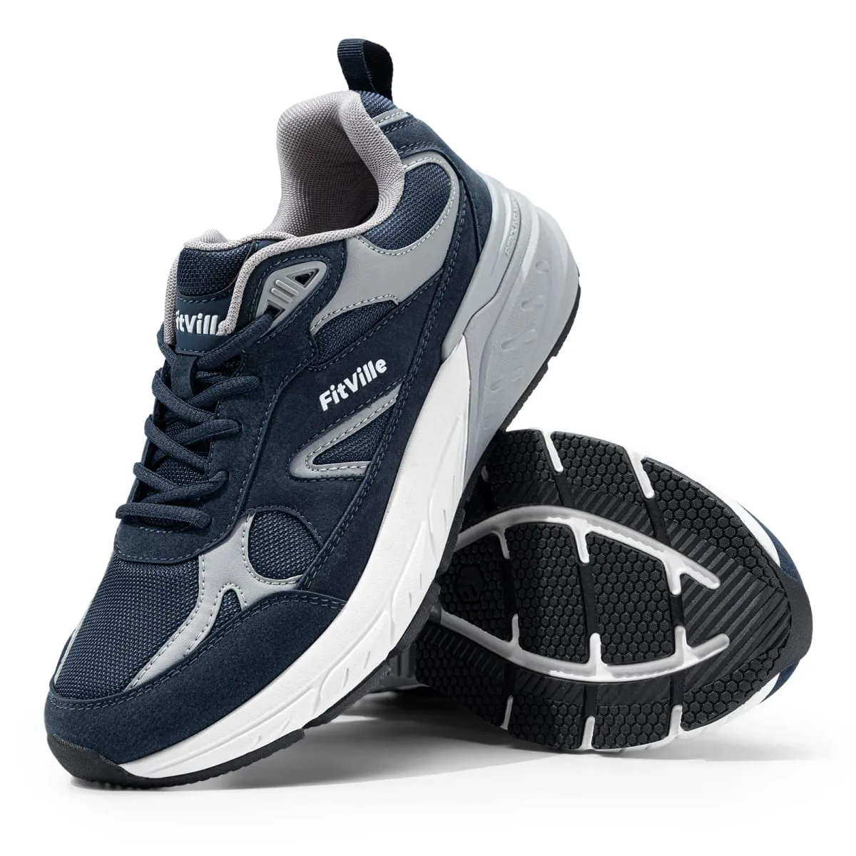 FitVille Newest Walking Shoes for Men Wide Width Sneakers with Arch Support for Flat Feet Heel Pain Relief Plantar Fasciitis — image 12