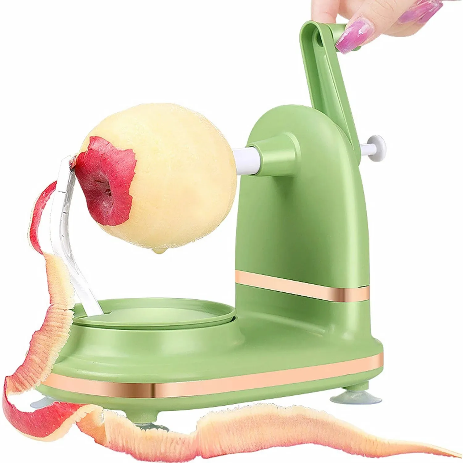 3-in-1Hand-cranked Rotating Fruit/Vegetable Peeler Stainless Steel Blades Apple Cutter Pambahay Pagbabalat Machine Mga Gadget sa Kusina