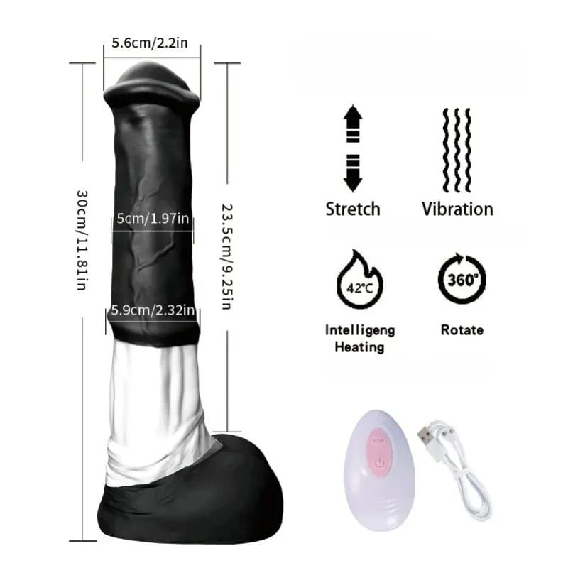 New Thrusting Horse G-spot Dildo Vibrator 11.8" Monster Big Dildo Vibrations App Remote Control Suction Cup Adult Sex Toy