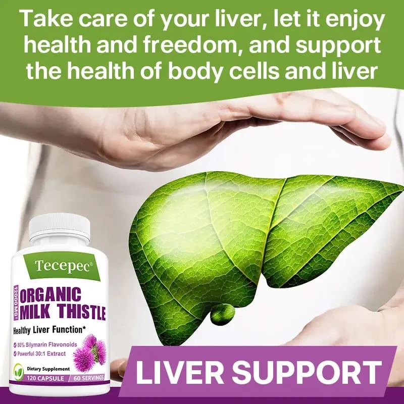 Milk Thistle Capsules Antioxidant Support Healthy Liver Function Detox Cleanse Cardiovascular Care Skin Health & Immunity — image 4