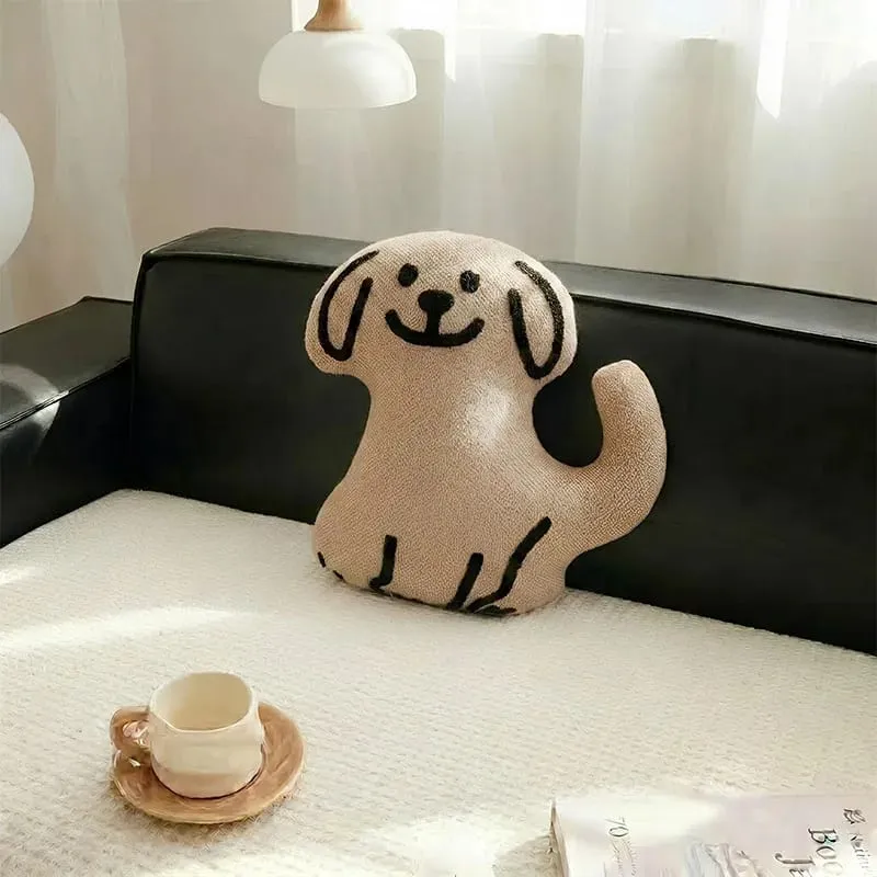 Cute Cartoon Stuffed Animal Cushion Cover Nordic Ins Style Plush Pillow Soft Sofa Living Room Decorative Pillow Case Home Decor