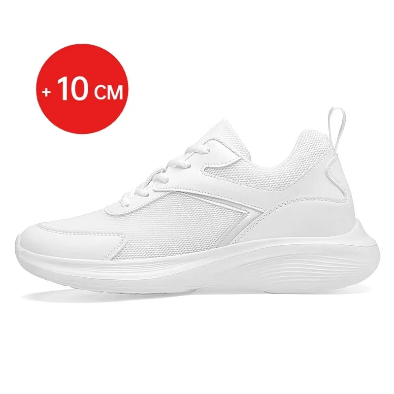 Zapatillas de deporte a la moda para hombre, zapatos con aumento de altura de malla transpirable, suela de microfibra, zapatos cómodos para caminar al aire libre — image 12