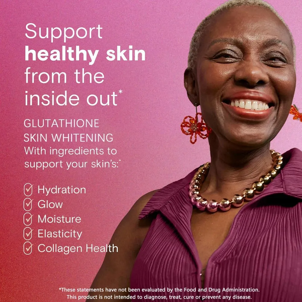 Skin Whitening Pill Skin Lightening Pills - 5000mcg Glutathione Supplement Dark Spots Melasma & Acne Scar Remover 60 Capsules — image 2