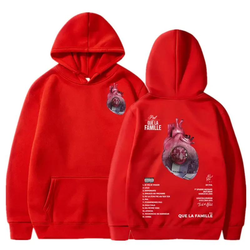 Y2K Le Monde Chico Hoodies French Rapper PNL Album Que La Famille Hooded Sweatshirts Men Women Hip Hop Fashion Long Sleeve Pullo — image 10