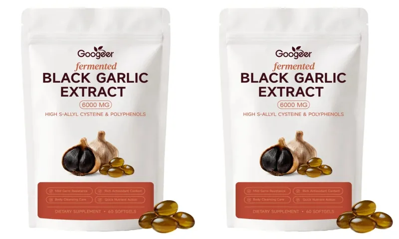 Googeer fermenterade svart vitlöksextrakt softgels med S-allylcystein och polyfenoler för dagligt välbefinnande 60 softgels — image 9