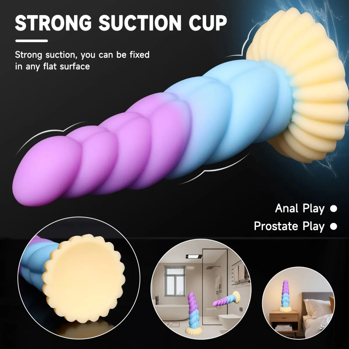 Fantasy Anal Plug Dildos Prostate Clit G-Point Stimualor Vagina Massage Butt Plug Soft Silicone Adult Sex Toys for Women and Men — image 6