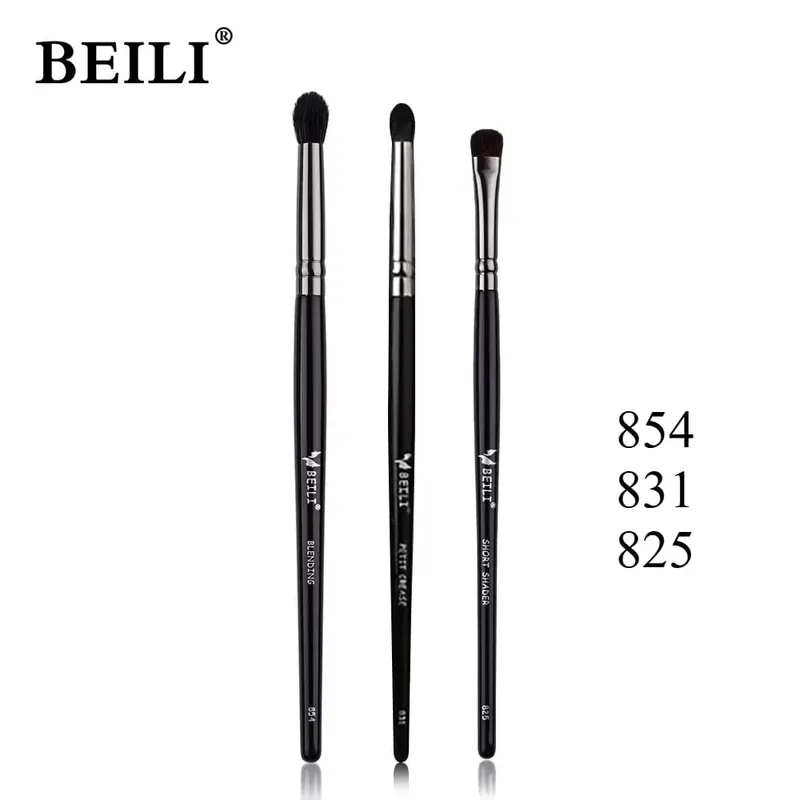 1/3pcs Professional Classic Natural Eye Makeup Brushes Set Eyeshadow Eyebrow Blending Smokey Black Beauty Make up Brushes — image 17