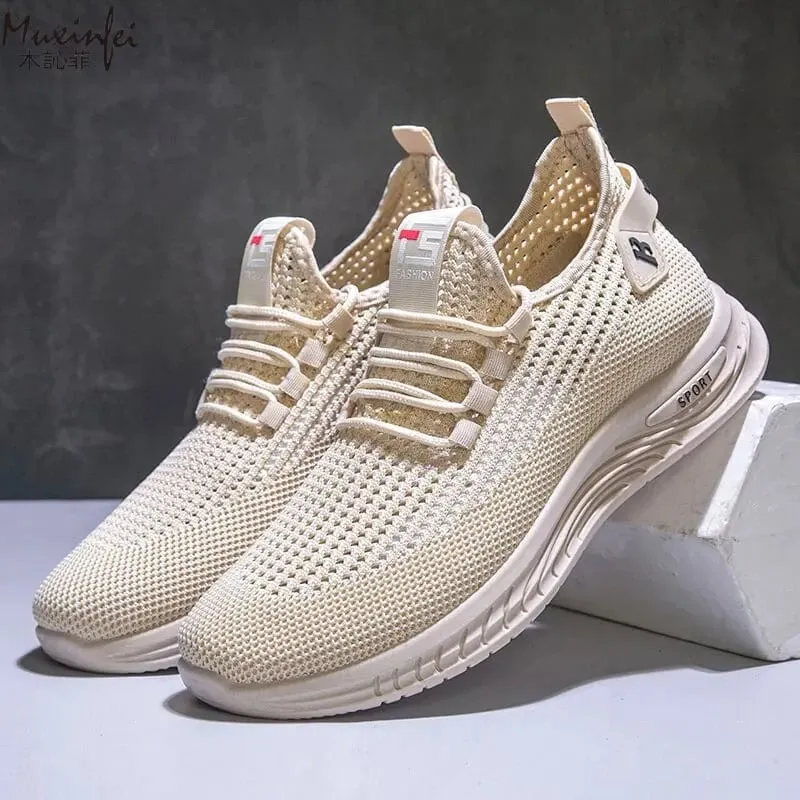 Men's Summer Casual Breathable Mesh Trendy Sports Shoes Soft Soled Non Slip Running Shoes Lightweight 39-45