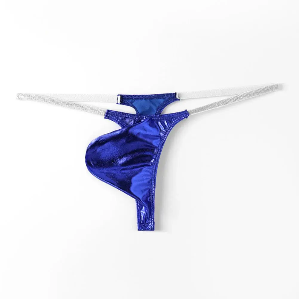 Average Size Mens Underwear Low Waist Shiny T-back Underwear Mini Underwear Mini G-Strings Shiny Fabric All Season Wear — image 3