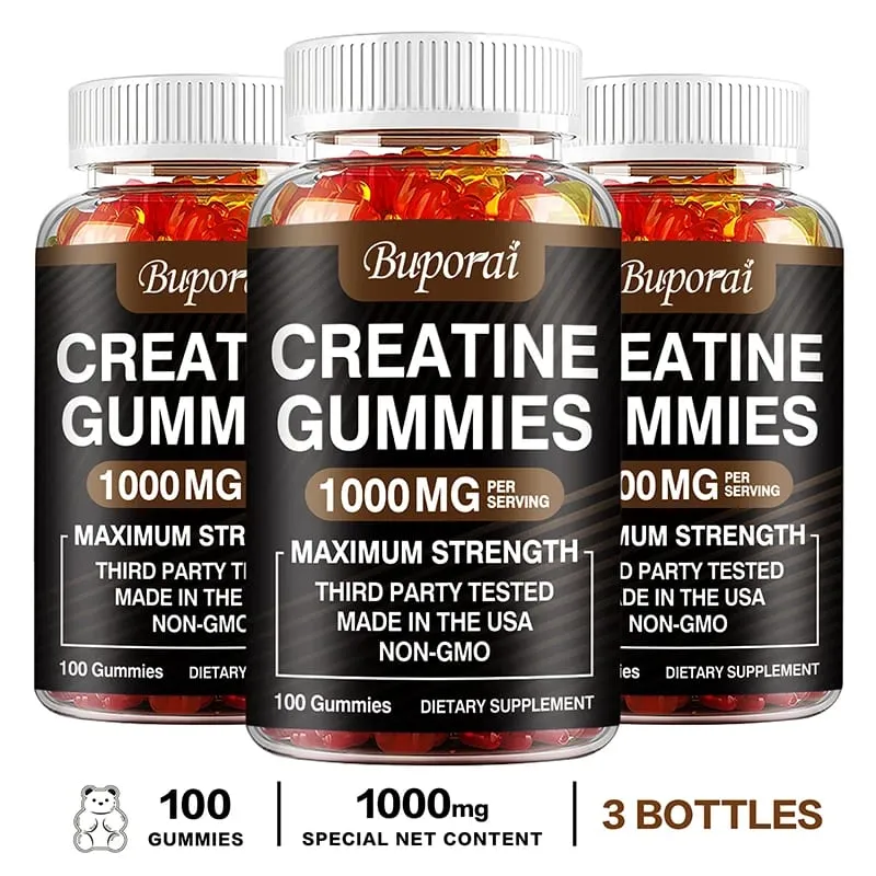 Creatine Monohydrate Gummies - Pre/post Workout Fitness Strength Muscle Building Provide Energy Supplements — image 11