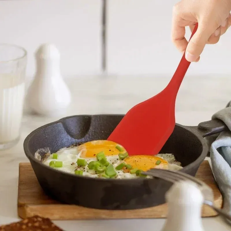Maliit na 20.5cm Silicone Cooking Leakage Spatula Dense Shovel Fried FishOmelette Shovel Non-stick Spatula Mga Tool sa Pagluluto sa Kusina