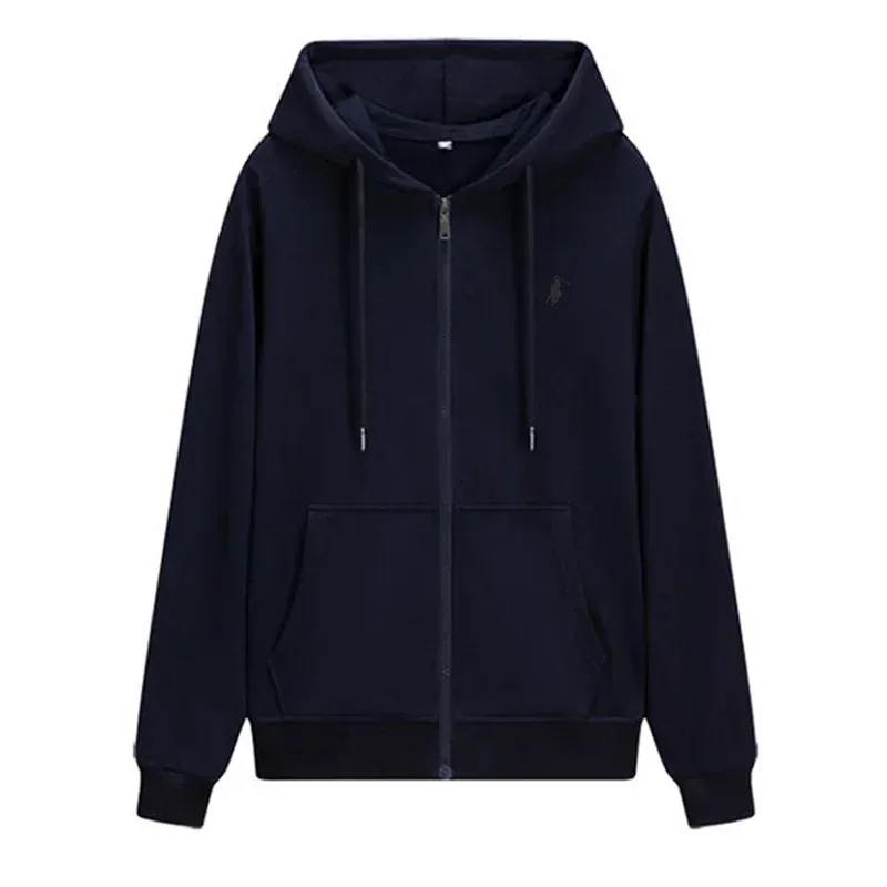The new autumn and winter casual men's sportswear fashionable outdoor jogging fitness zipper hoodie and warm sweatshirt — image 9