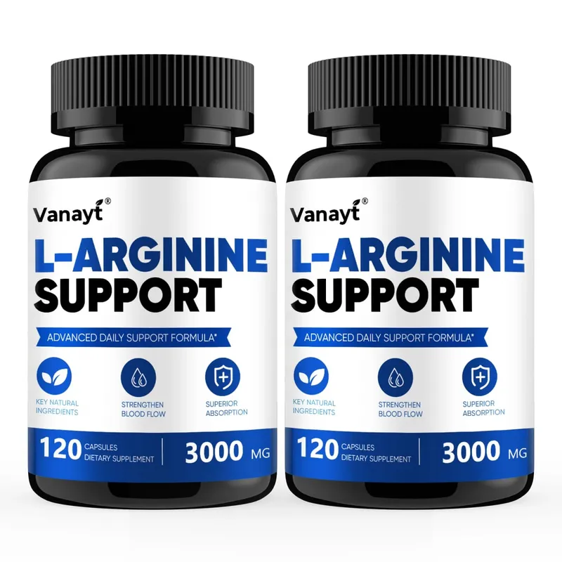 L-Arginine 3000mg Pills Muscle Mass Supplement for Men Women Boost Workout Endurance Energy Heart Vascular Health Support — image 8