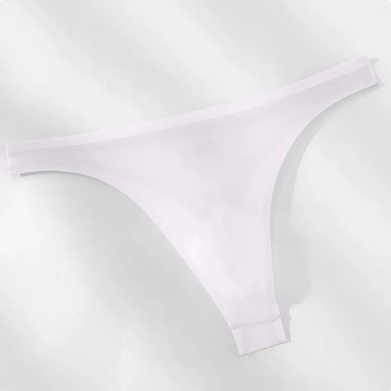 Men's Ultra-thin Ice Silk G-string 3D Bulge Pouch Thong See Through Underwear Low Rise Men Bikini Briefs U Pouch Lingerie — image 5
