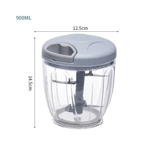 500/900ML กระเทียม Chopper คู่มือกระเทียมกดอาหารเครื่องตัดผักเครื่องบดเนื้อ Gadgets ครัวมือ Mincer กระเทียม Masher — image 13