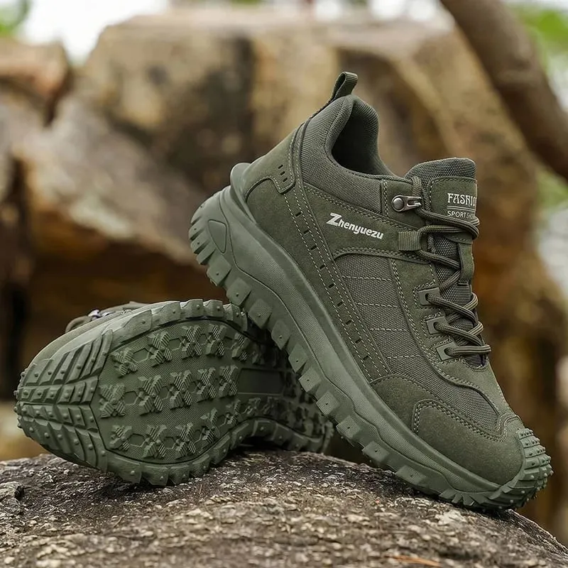2026 New Men's Hiking Shoes Non-slip Wear-resistant Trekking Shoes Breathable Thick Sole Tactical Shoes Casual Sneakers for Men