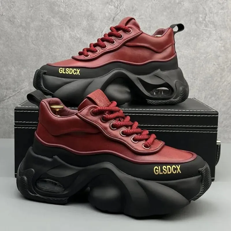 Designer Style Men Shoes Autumn Fashion Comfortable Men's Thick Platform Sneakers Casual Shoes Sports Trainers Tenis — image 5